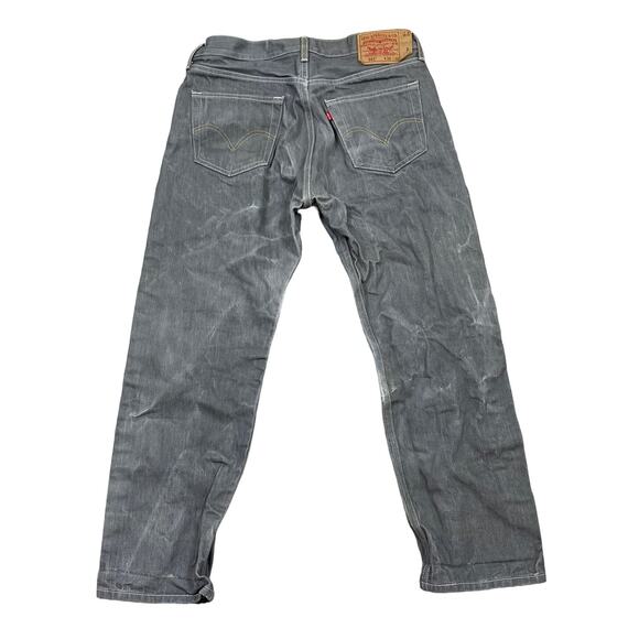 Vintage Y2K 501 Button Fly Straight Leg Gray Jeans Men's 34x29 - Picture 1 of 12